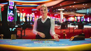 hyslot live-dealer studio with professional dealers broadcasting HD tables